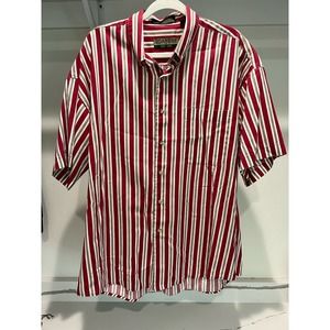 Vintage Loafers by Reed St. James‎ Short Sleeve Striped Button-Down Size XL
